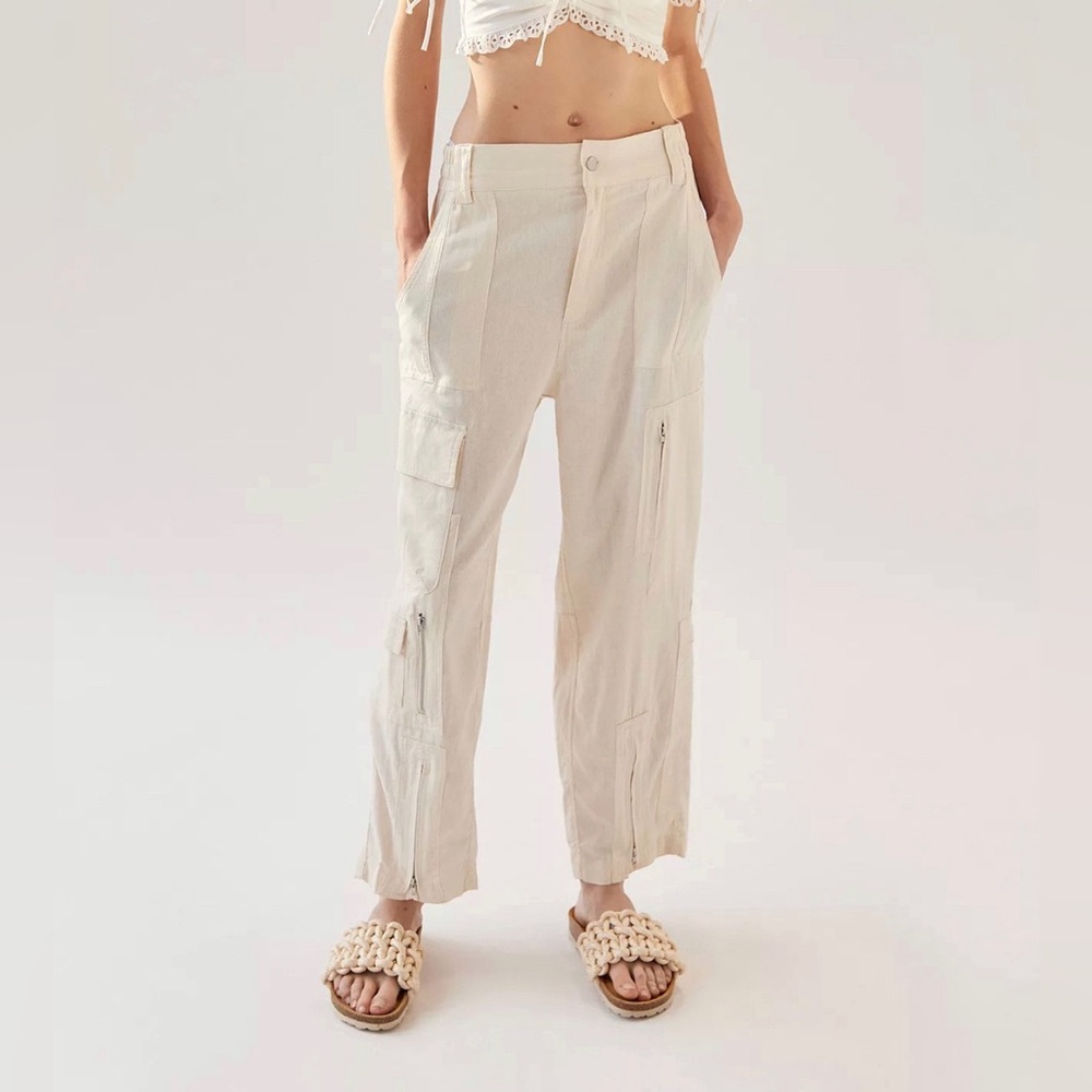 Urban Outfitters Myla Linen Cargo Pants